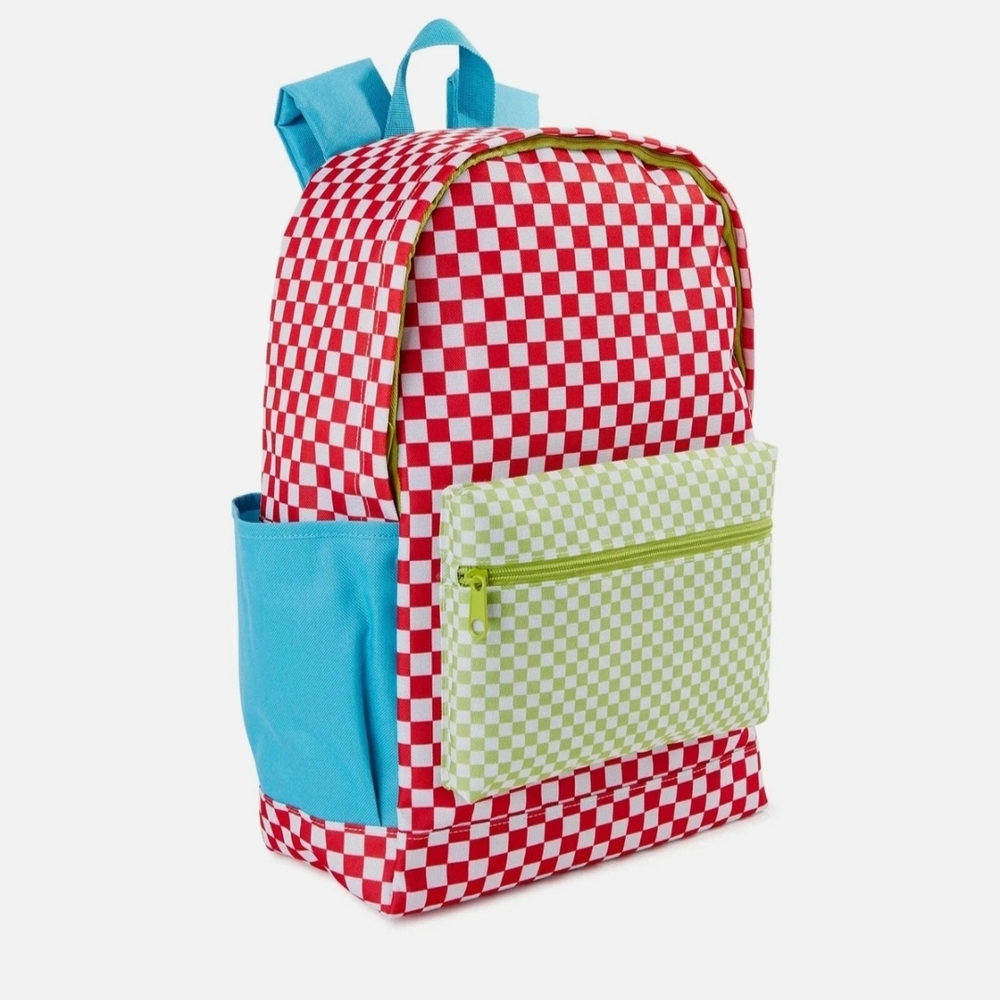 Checkerboard Multi-Color Backpack - Picture 4 of 8